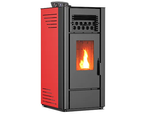 Пелетна піч-камін Thunder Karmen Red 9кВт