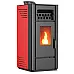 Пелетна піч-камін Thunder Karmen Red 9кВт