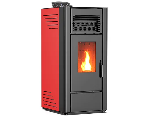 Пелетна піч-камін Thunder Karmen Red 9кВт