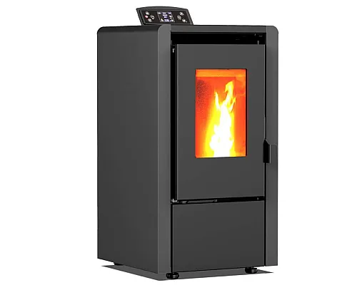 Пелетна піч-камін Thunder Leyla Black 6,3 кВт