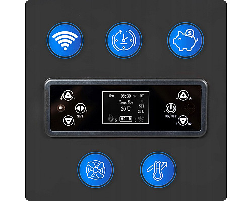 Пелетна піч-камін ARIA BLACK 12 кВт