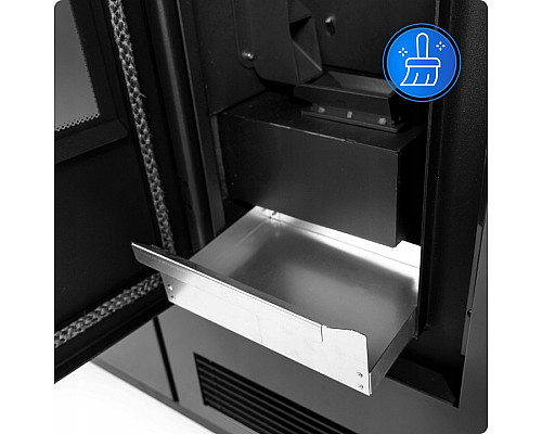 Пелетна піч-камін ARIA BLACK 12 кВт