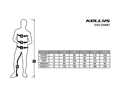 Велошорти з підтяжками KELLYS RIVAL 2 -  L - чорний