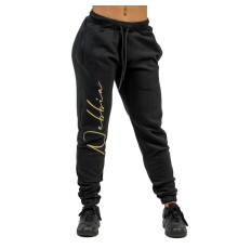 Жіночі вільні спортивні штани Nebbia INTENSE Signature 846 - чорний/золотий, розмір M