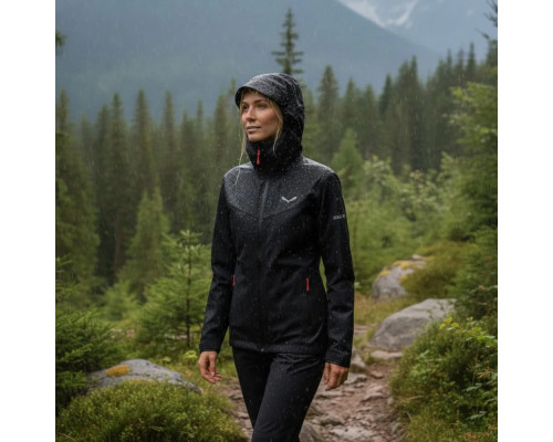 Куртка жіноча Salewa PUEZ (AQUA 4) 2.5L PTX JACKET W 28616 0910 розмір 42/36 - чорна