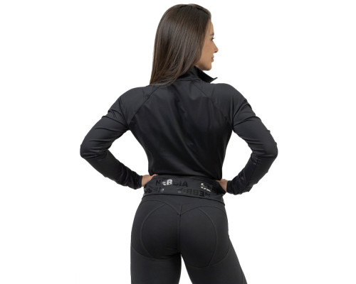 Жіноча кофта на блискавці Nebbia INTENSE Warm-Up 833 - XS - чорний/золотий
