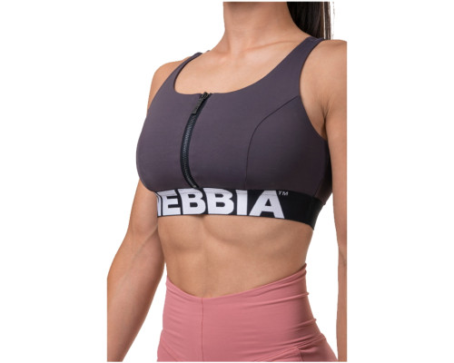 Жіночий спортивний бюстгальтер Nebbia Smart Zip 578 - фіолетовий/XS