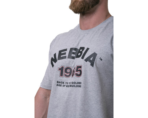 Чоловіча футболка Nebbia Golden Era 192 - сірий/XXL
