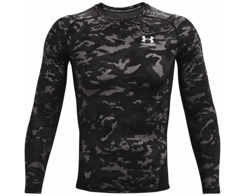Чоловіча компресійна кофта Under Armour HG Armor Camo Comp LS - чорний камуфляж/М Чоловіча компресійна кофта Under Armour HG Armor Camo Comp LS - чорний камуфляж/М