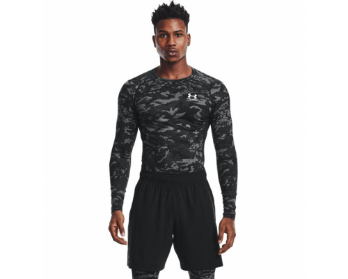 Чоловіча компресійна кофта Under Armour HG Armor Camo Comp LS - чорний камуфляж/М Чоловіча компресійна кофта Under Armour HG Armor Camo Comp LS - чорний камуфляж/М
