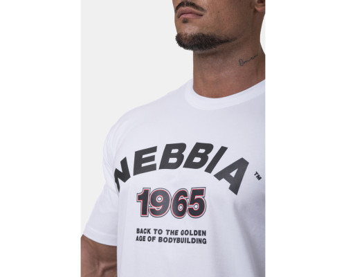 Чоловіча футболка Nebbia Golden Era 192 - білий/XL