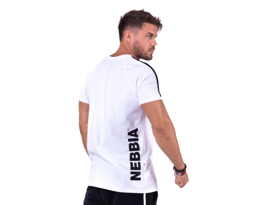 Чоловіча футболка для спортзалу Nebbia 90' Hero 143 - розмір M / білий Чоловіча футболка для спортзалу Nebbia 90' Hero 143 - розмір M / білий