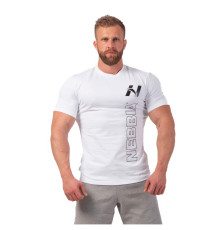 Чоловіча футболка Nebbia Vertical Logo 293 - білий/М