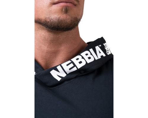 Чоловіча футболка з капюшоном без рукавів Nebbia No Excuses 173 - чорний/L Чоловіча футболка з капюшоном без рукавів Nebbia No Excuses 173 - чорний/L