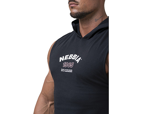 Футболка з капюшоном без рукавів Nebbia Legend-Approved 191 - чорний/XXL