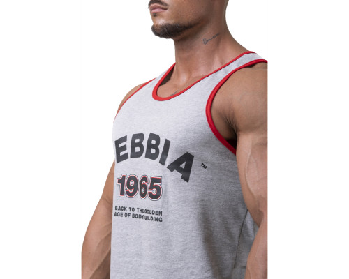 Чоловіча футболка без рукавів Nebbia Old School Muscle 193 - сірий/XXL