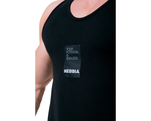 Чоловіча футболка Nebbia 'YOUR POTENTIAL IS ENDLESS' 174 - чорний/XXL