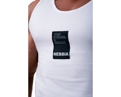 Чоловіча футболка Nebbia 'YOUR POTENTIAL IS ENDLESS' 174 - білий/XL
