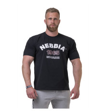 Чоловіча футболка Nebbia Golden Era 192 - чорний/XL