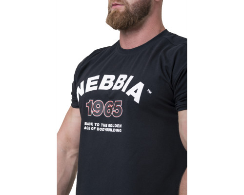 Чоловіча футболка Nebbia Golden Era 192 - чорний/XL