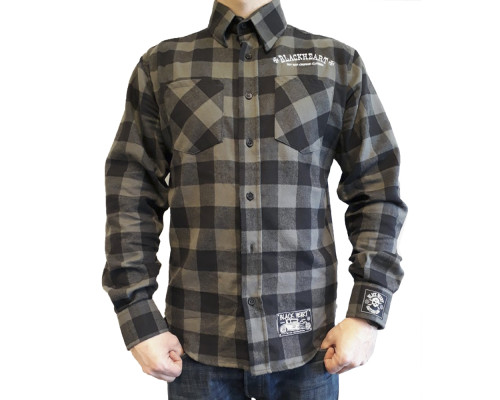 Сорочка з довгим рукавом BLACK HEART Duke - сіра/XL