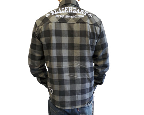 Сорочка з довгим рукавом BLACK HEART Duke - сіра/XL