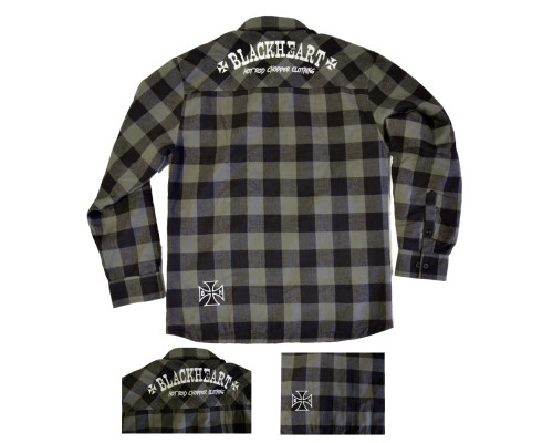 Сорочка з довгим рукавом BLACK HEART Duke - сіра/XL