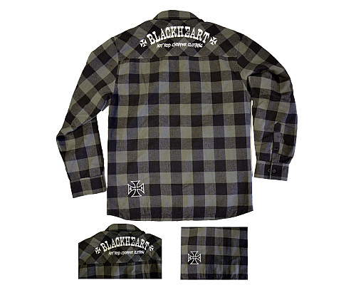 Сорочка з довгим рукавом BLACK HEART Duke - сіра/XXL Сорочка з довгим рукавом BLACK HEART Duke - сіра/XXL