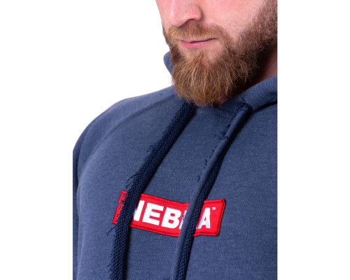 Чоловіча кофта з капюшоном Nebbia Red Label 149 - розмір M / темно-синій