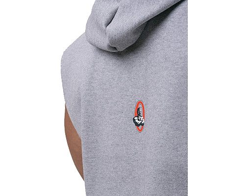 Чоловіча кофта з капюшоном без рукавів Nebbia Golden Era 197 - сірий/L