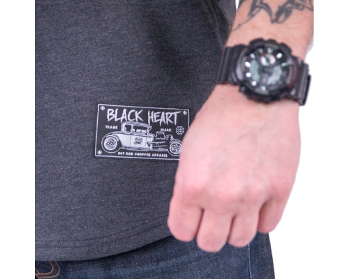 Футболка з довгими рукавами BLACK HEART Garage Built - XXL - сіра Футболка з довгими рукавами BLACK HEART Garage Built - XXL - сіра