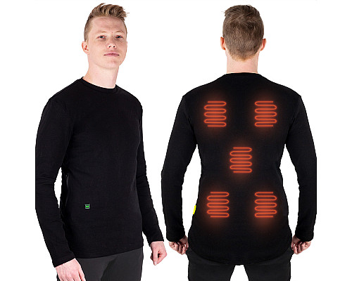 Чоловіча футболка з підігрівом W-TEC Insulong - 3XL - чорний