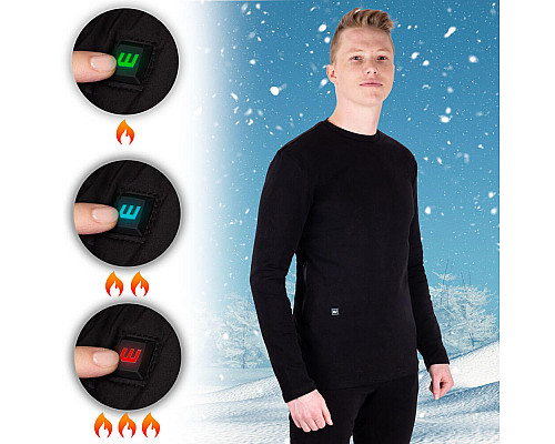 Чоловіча футболка з підігрівом W-TEC Insulong - 3XL - чорний