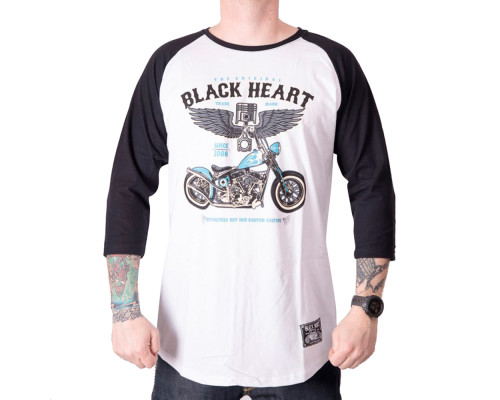Футболка з довгими рукавами BLACK HEART Blue Chopper RG - L - біла Футболка з довгими рукавами BLACK HEART Blue Chopper RG - L - біла