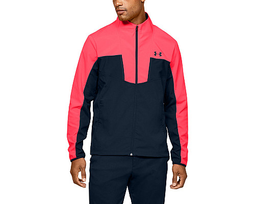 Чоловіча куртка для гольфу Under Armour Storm Windstrike Full Zip - М - синьо-рожева