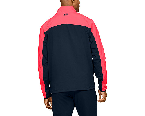 Чоловіча куртка для гольфу Under Armour Storm Windstrike Full Zip - М - синьо-рожева