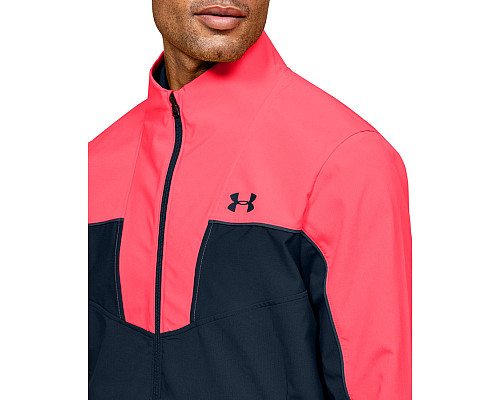 Чоловіча куртка для гольфу Under Armour Storm Windstrike Full Zip - М - синьо-рожева