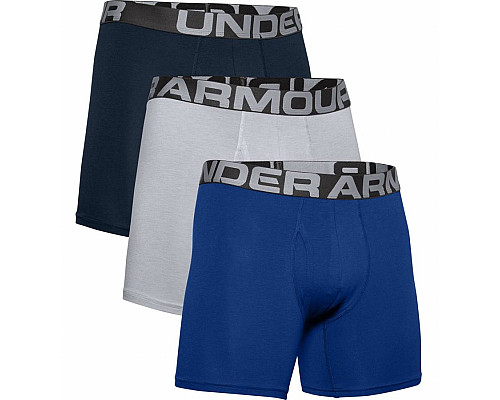 Чоловічі боксерки  Under  Armour Charged Cotton - 3 пари: темно-сині/сірі/яскраво сині/М