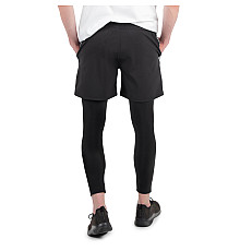Чоловічі легінси + шорти 2-в-1 inSPORTline Closefit - L - чорні 