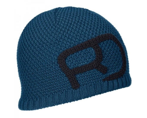 Шапка ч Ortovox ROCK'N'WOOL BEANIE M petrol blue - M - синій