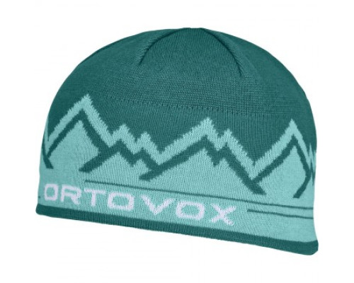 Шапка Ortovox PEAK BEANIE pacific green - бірюзовий