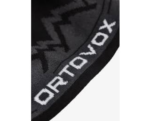 Шапка Ortovox PEAK BEANIE black raven - чорний