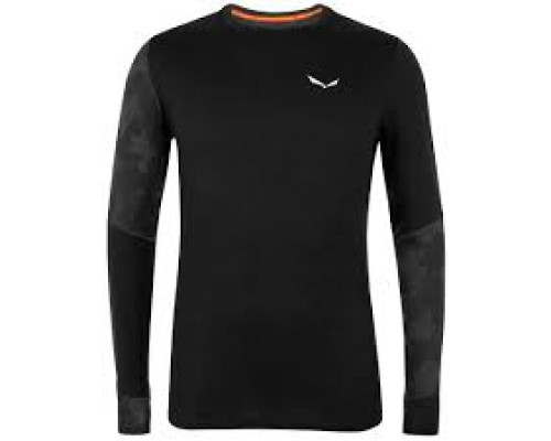 Термофутболка ч Salewa CRISTALLO WARM AMR M L/S TEE 28205 0910 - 46/S - чорний