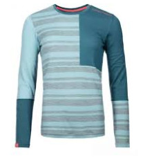 Термофутболка ж Ortovox 185 ROCK'N'WOOL LONG SLEEVE W ice waterfall - M - бірюзовий