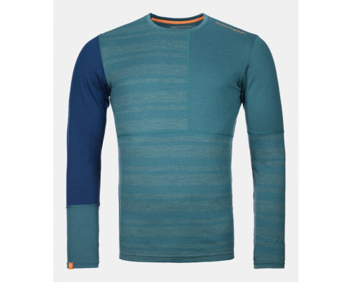 Термофутболка ч Ortovox 185 ROCK'N'WOOL LONG SLEEVE M pacific green - M - бірюзовий