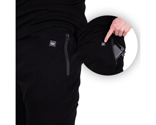 Чоловічі штани з підігрівом W-TEC Insupants - чорний/L