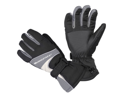 Універсальні рукавиці з підігрівом W-TEC Boubin - розмір XL/чорно-сірі