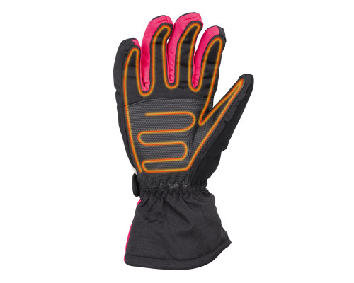 Універсальні рукавиці з підігрівом W-TEC Boubin - розмір M/чорно-червоний