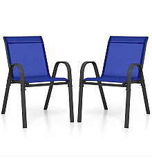 Крісло садове Costway Patio 2 шт, синє
