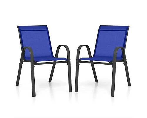 Крісло садове Costway Patio 2 шт, синє Крісло садове Costway Patio 2 шт, синє